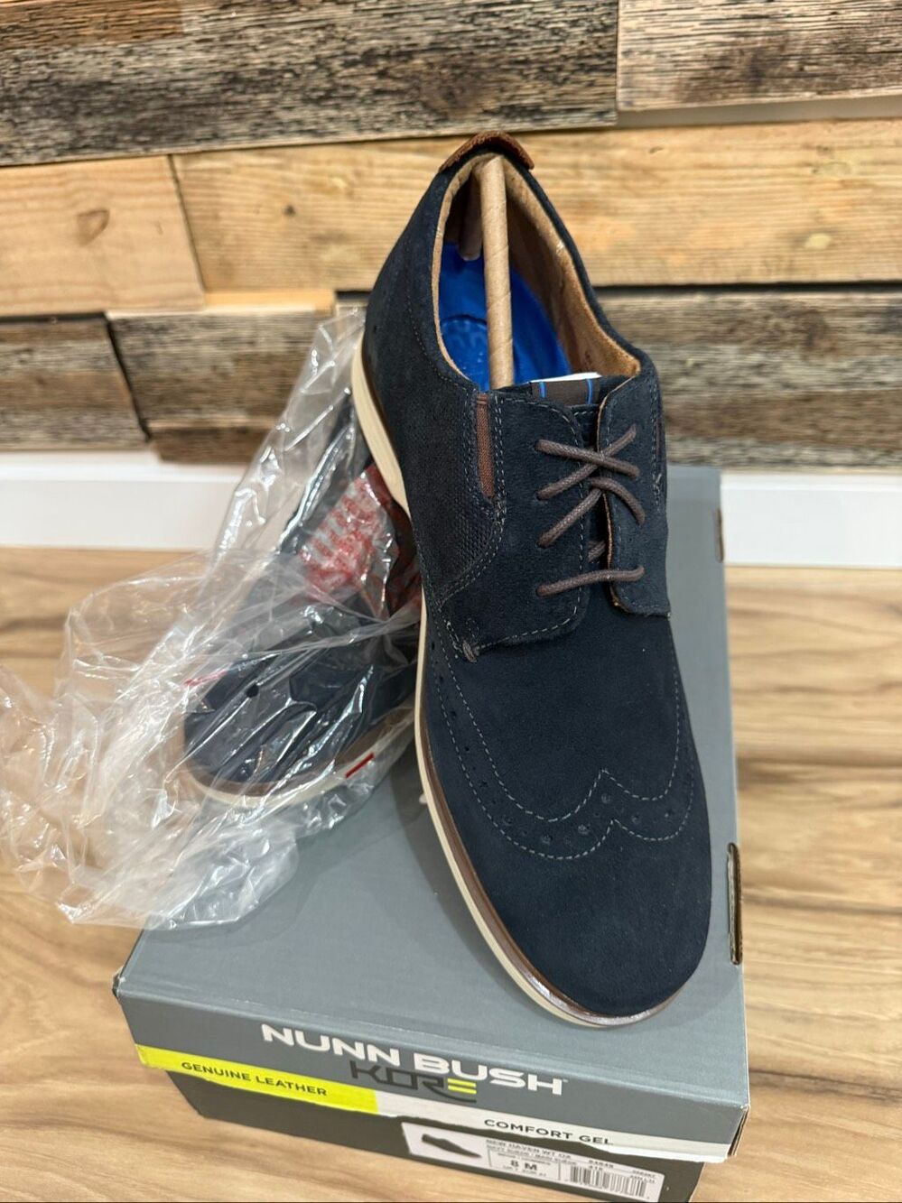 Nunn Bush new baby blue suede leather shoes sz 8